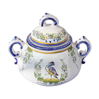 Sugar bowl in art earthenware of Angoulème