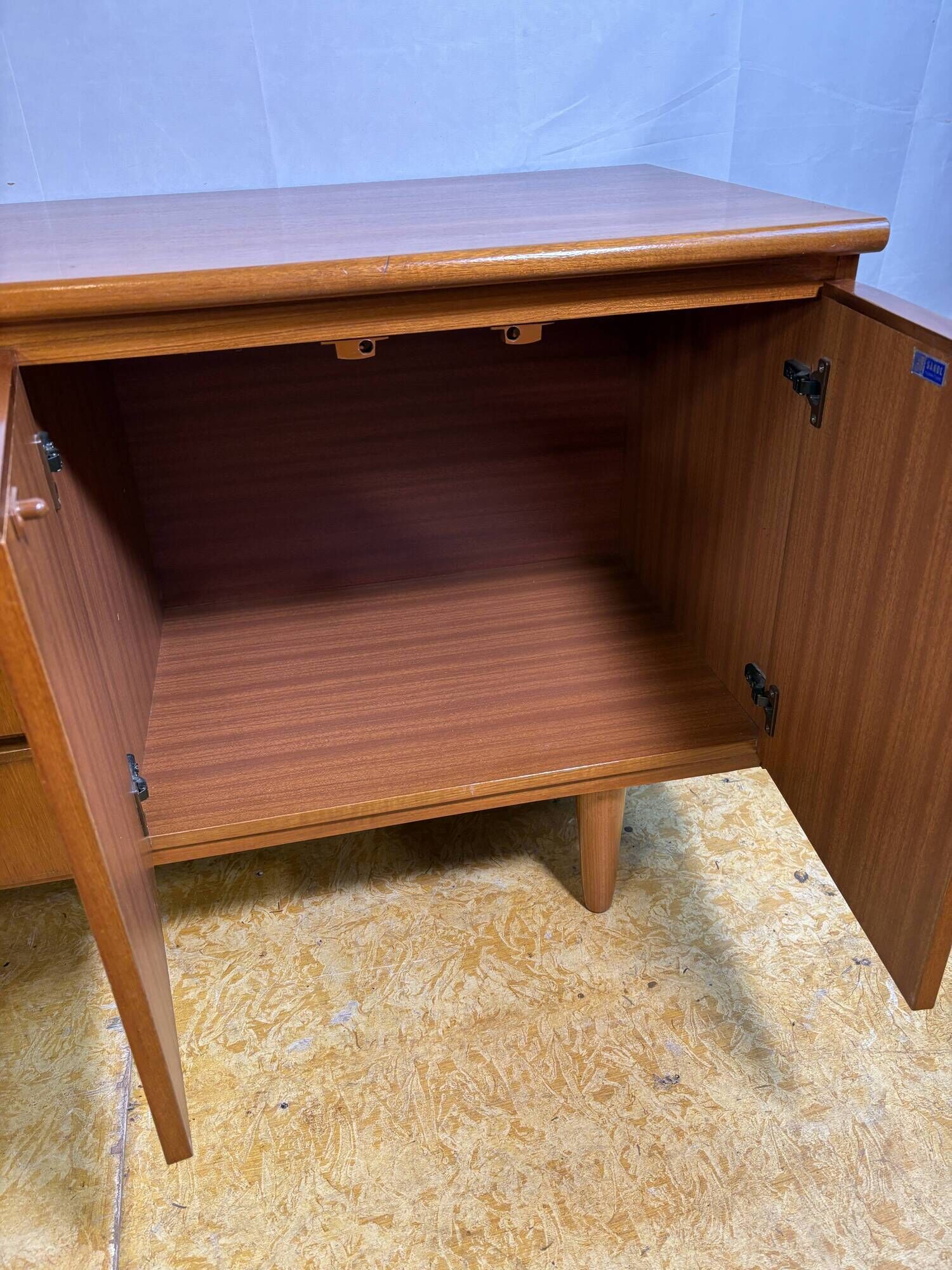 Mid-Century Retro Vintage Teak Sideboard by Sakol 1960  Danish Design Influ