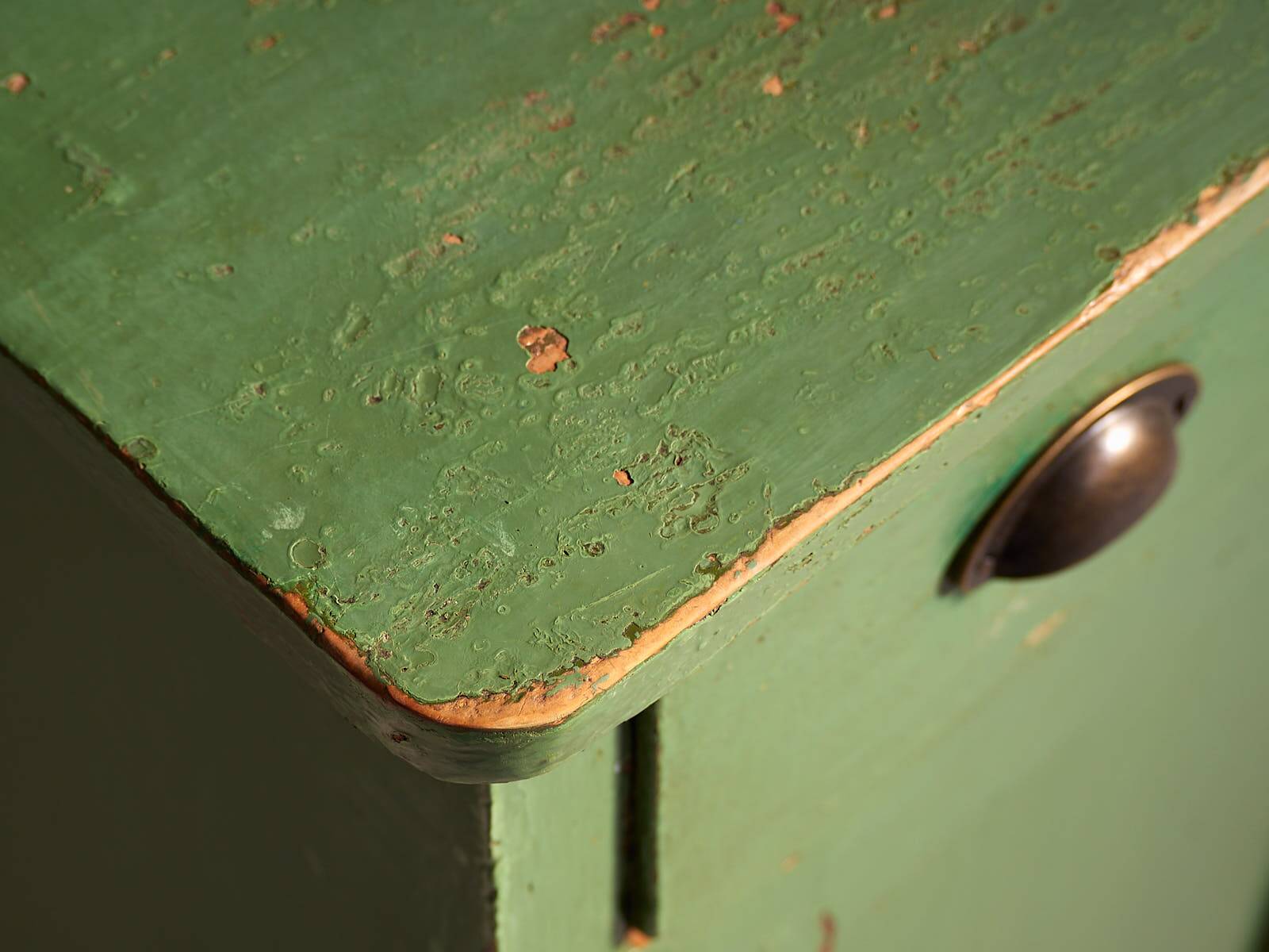 Antique emerald green kitchen cabinet (circa 1920)