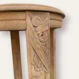 Art Deco pedestal table in solid oak, circa 1940