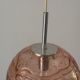 Pink pendant lamp made of hand-blown glass by Doria Leuchten, 1960s Germany.