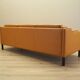Orange leather sofa, Danish design, 1970s, production: Denmark