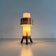 Simple table lamp in copper metal and opal glass, 1960s, Germany