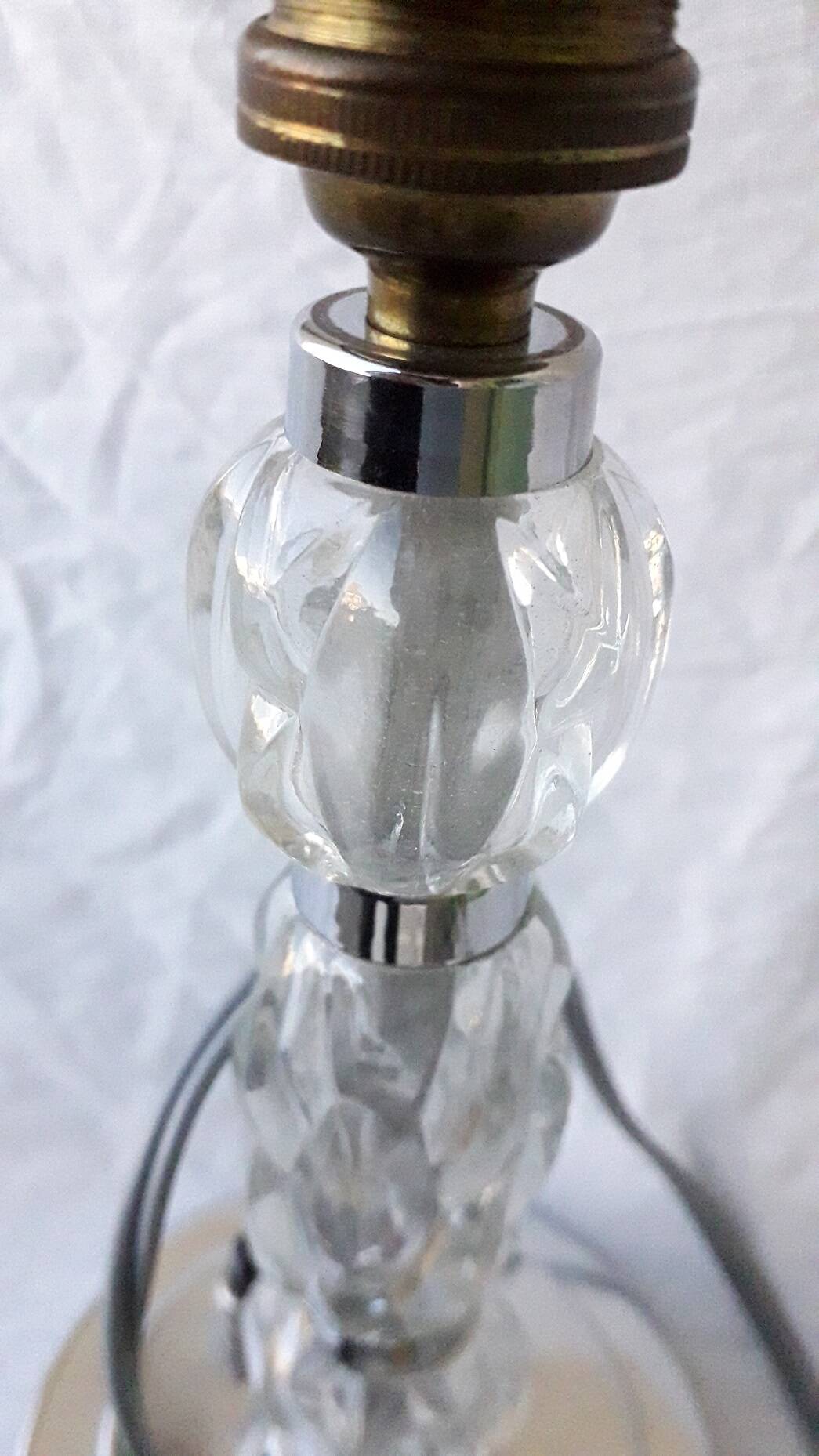 Pied de lampe verre