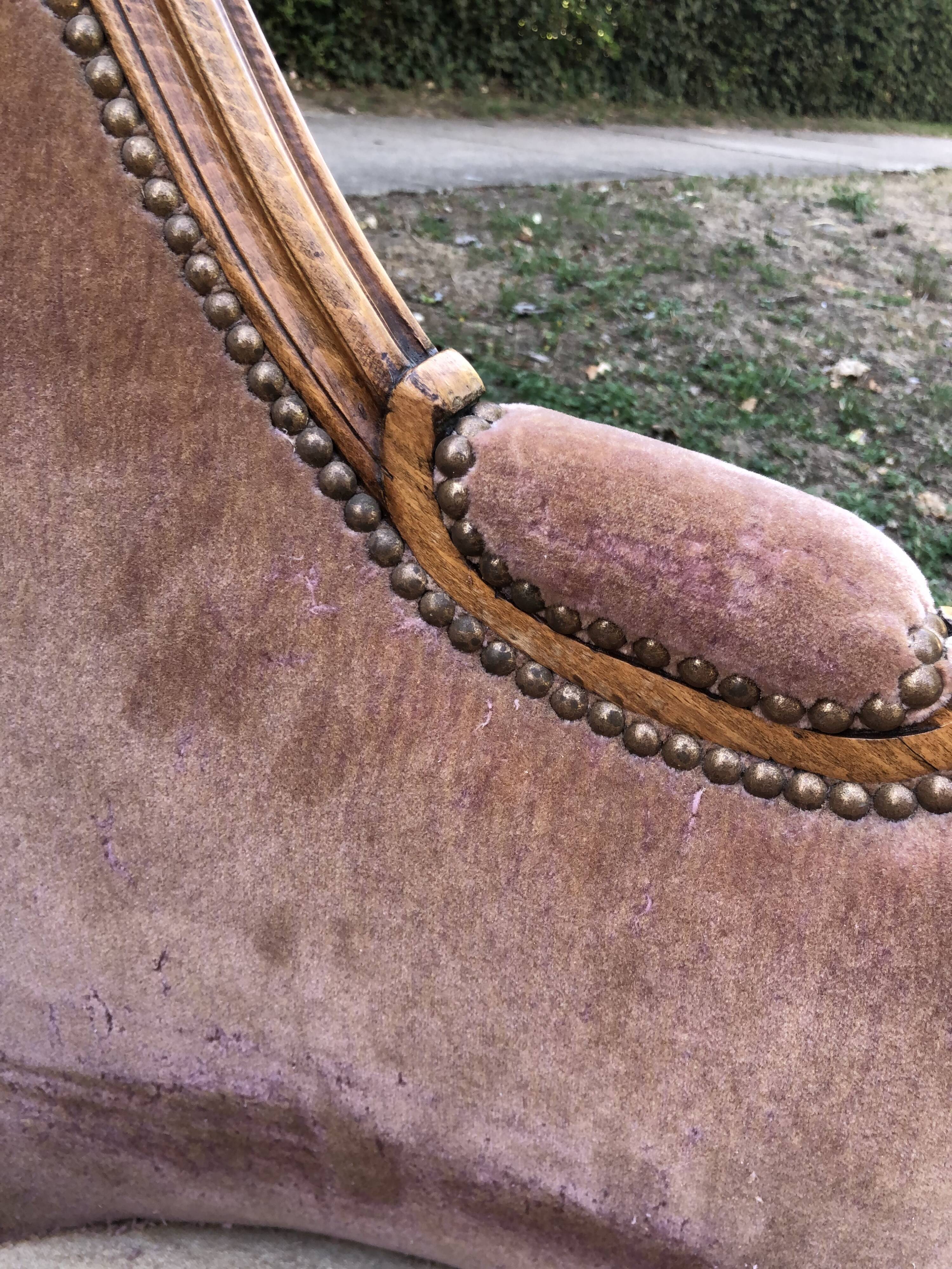 Louis XV style shepherdess armchair