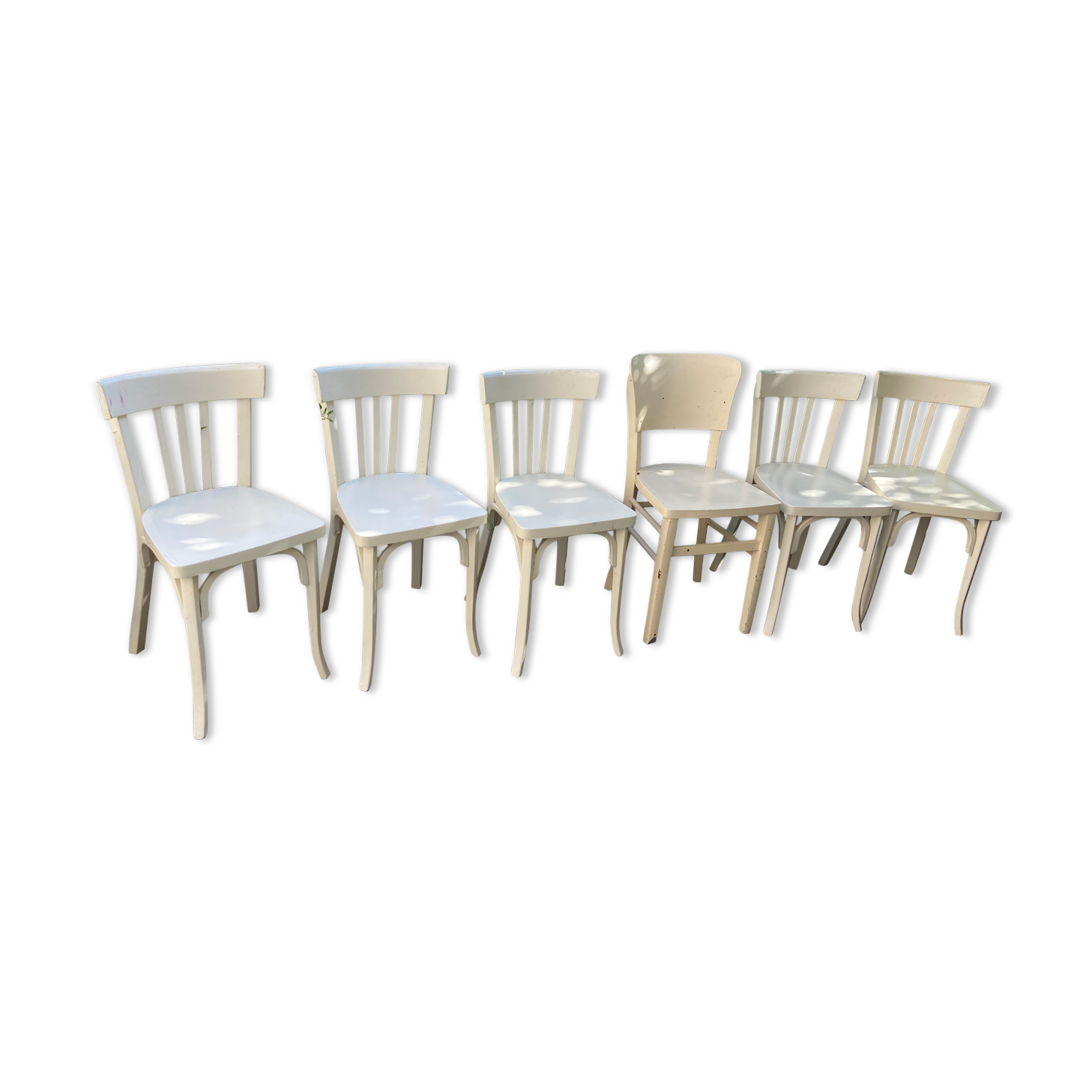 Série de 6 chaises bistrot Baumann vintage