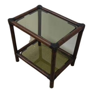 table en rotin double