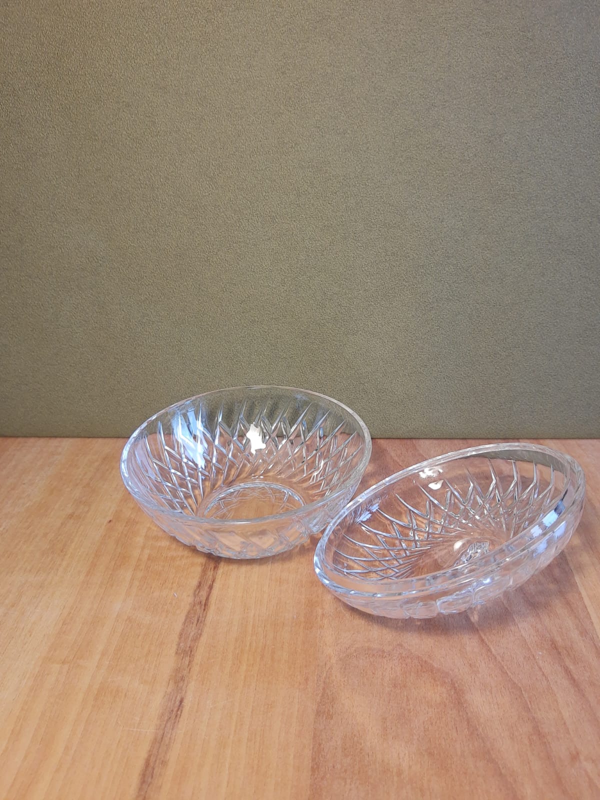 Vintage France chiseled glass candy