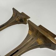Italian Deco Style Wall Lamps in Bronze attributed to Banci, 1970s, Set of 2