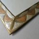 Moroccan mirror in chiseled brass, copper and silver, 70s-80s