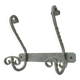 Vintage wrought iron wall coat rack
