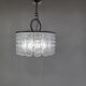 Mid century glass and chrome chandelier, 1960s