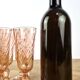 8 vintage Rosaline champagne flutes h16.3 cm