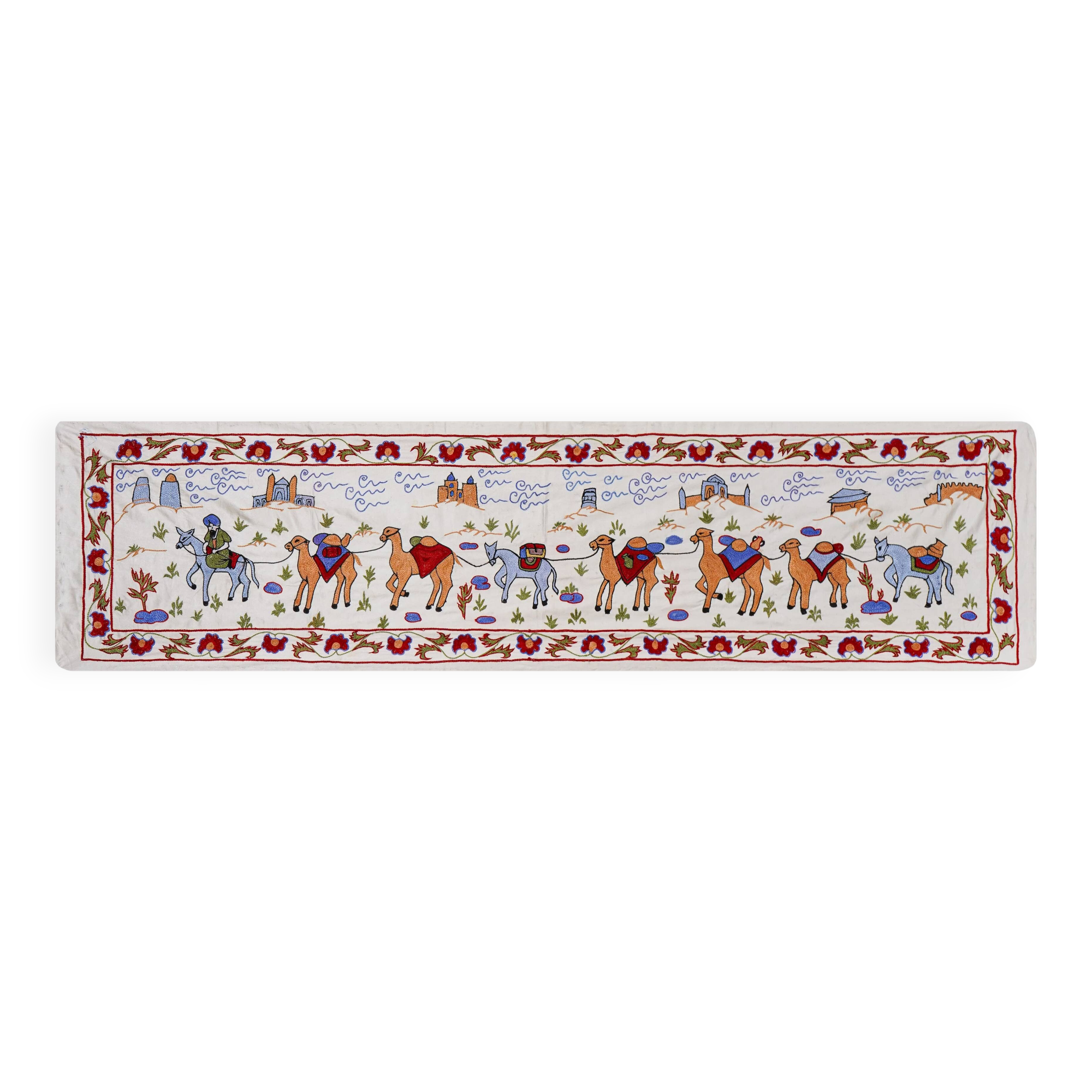 Hand-knotted rug, vintage Turkish rug 51x186 cm