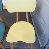Set of 5 colorful bistro chairs