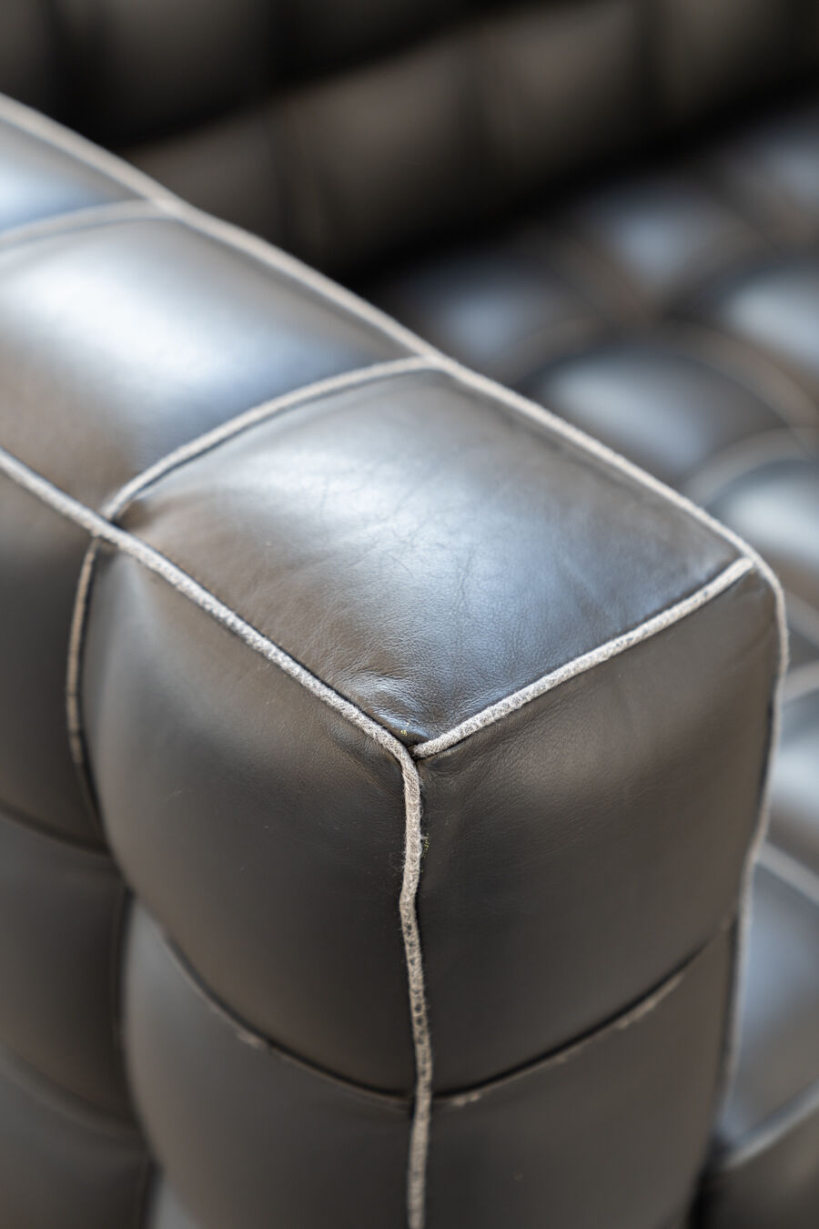 Kubus Sofas, Two Places by Josef Hoffmann for Wittmann, 1980s, Set of 4