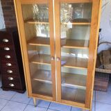 Scandinavian vintage bookcase display case