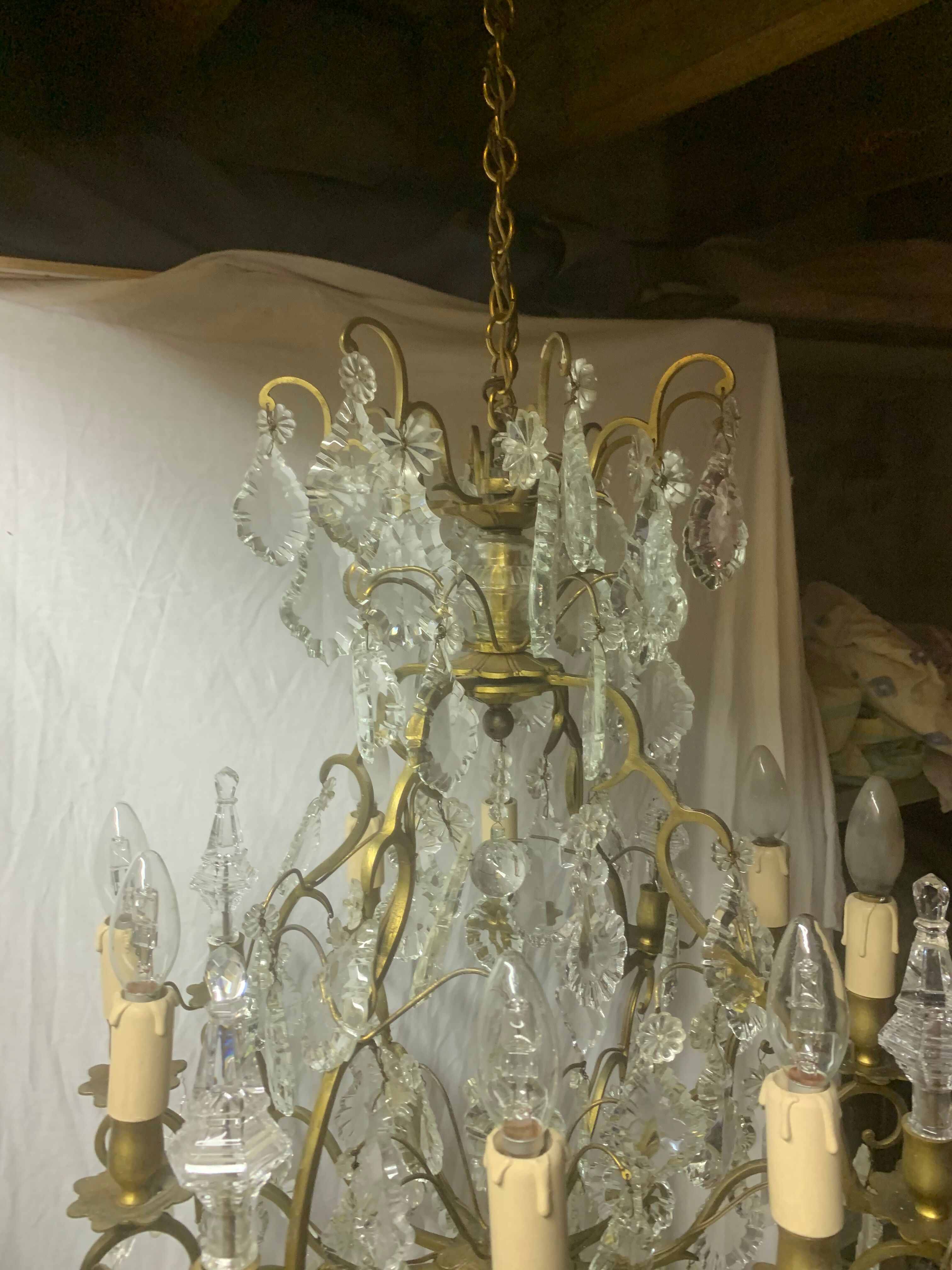 12-branched stamped chandelier