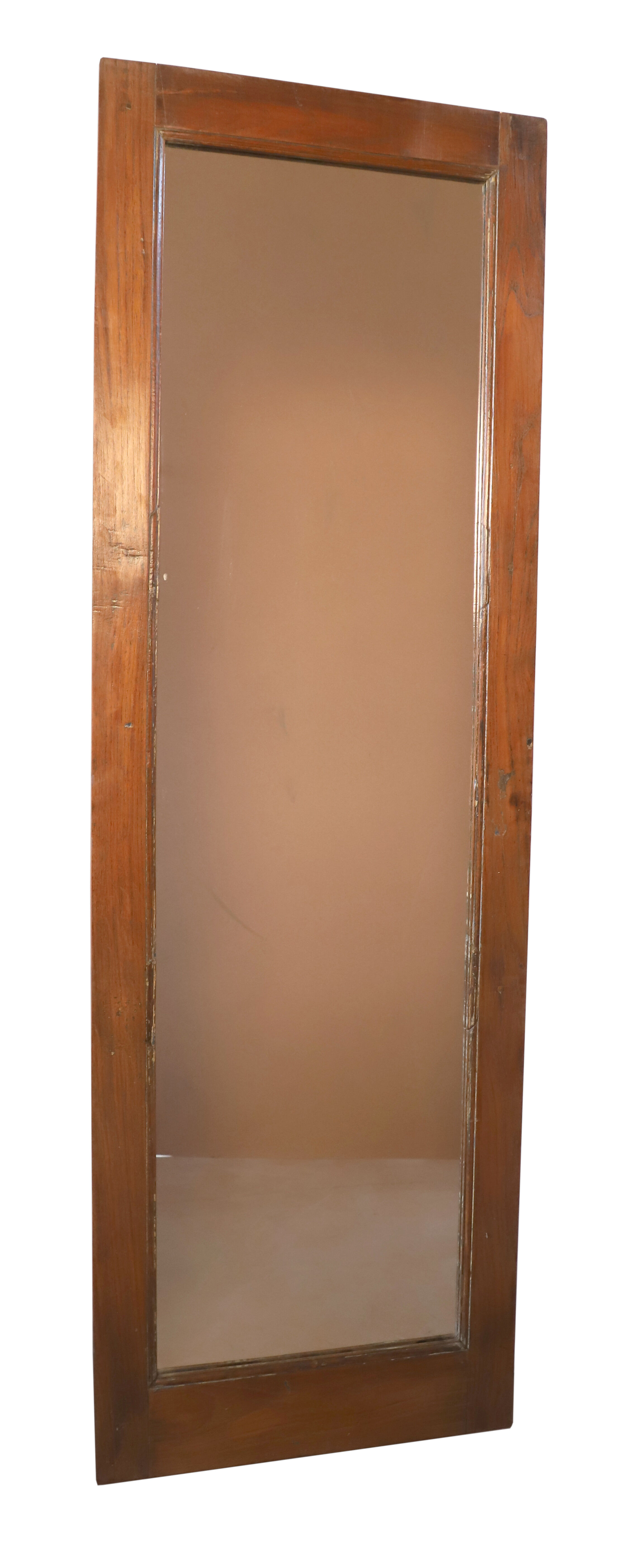 Miroir de pied en teck birman naturel