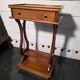 Lyre bedside table in solid cherry wood