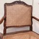 Louis XV style office chair in carved walnut