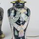 1980s set of Chinese porcelain table lamps