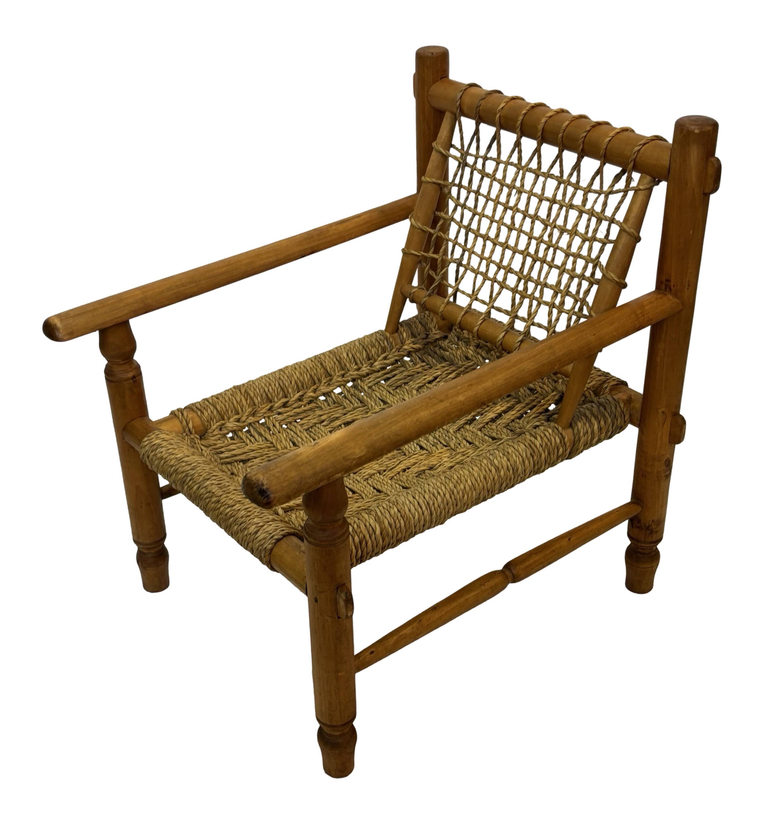 Vintage Lounge chair in style of Audoux  France 50's Design