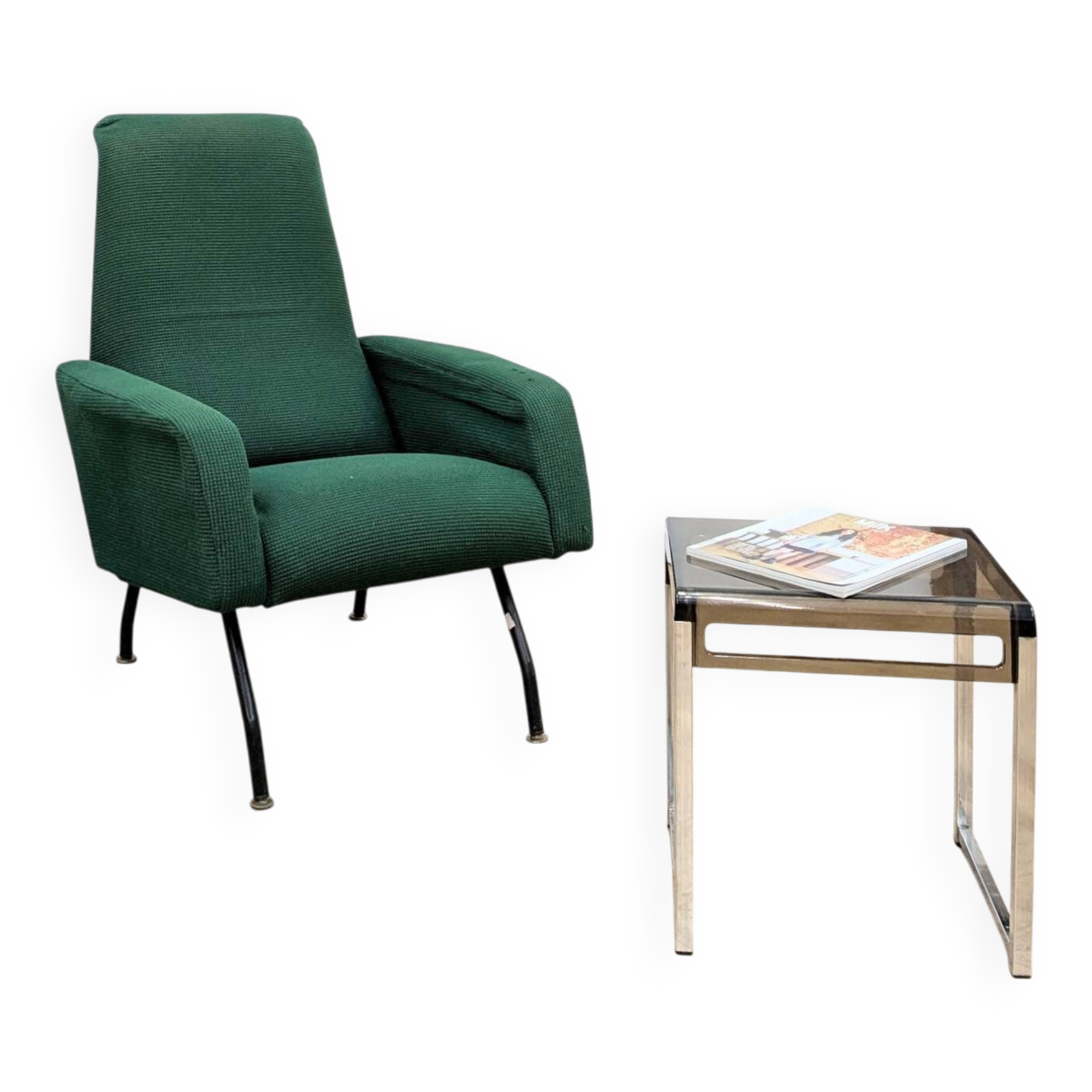 Green vintage armchair