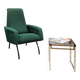 Green vintage armchair