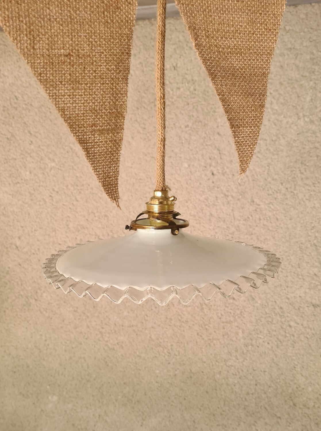 Suspension abat jour vintage