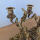 Pair of antique bronze candlesticks in the Louis XV rococo style