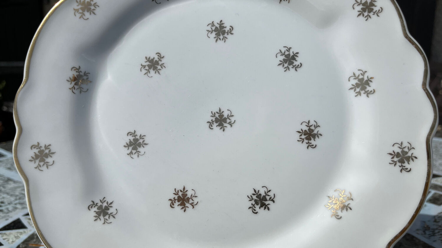 Lot of 5 Limoges ULIM flat plates 1950