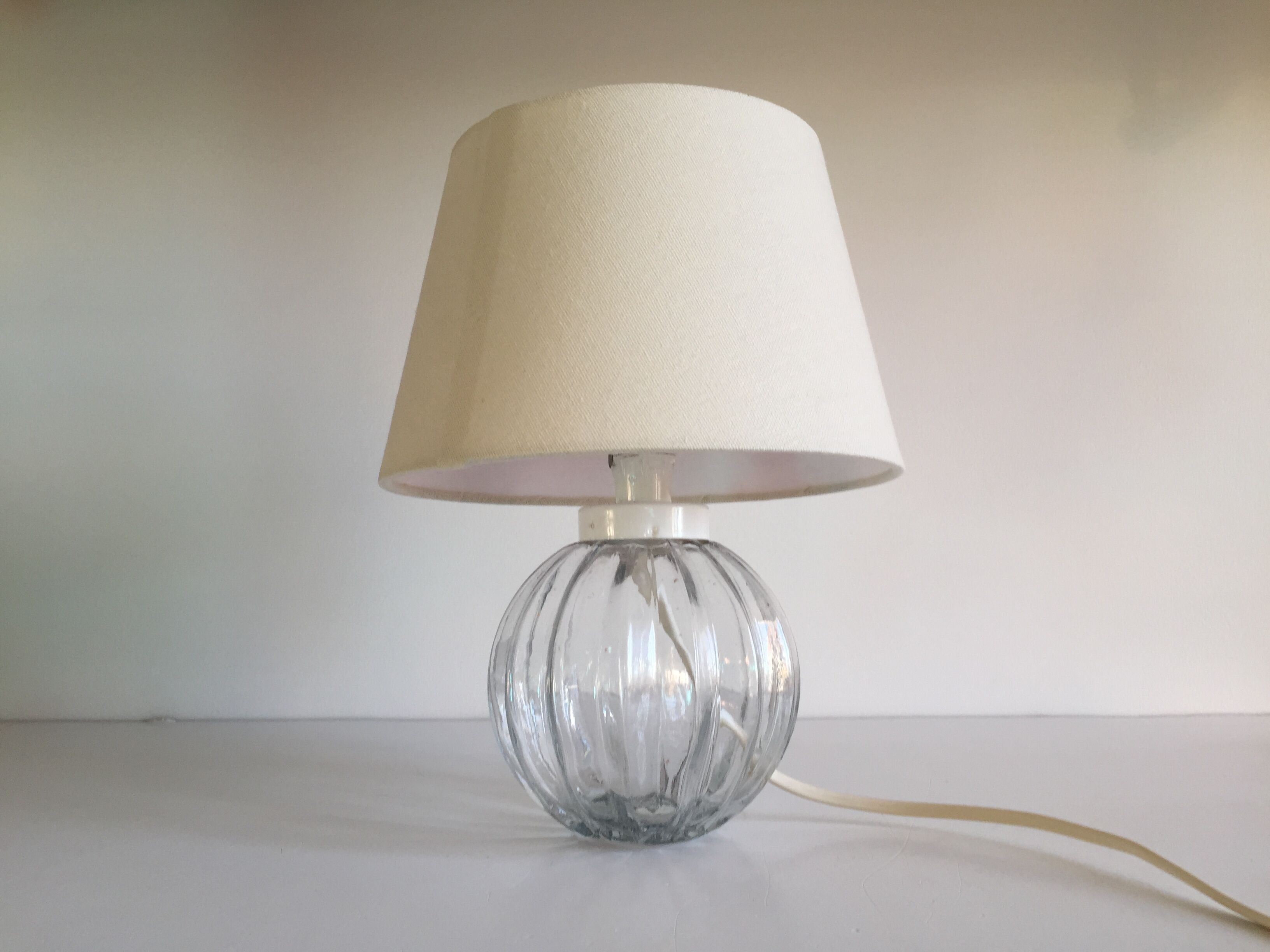Lamp glass ball blown mathias vintage