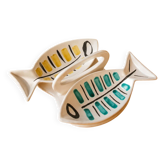 Assiettes poisson par Jacques Pouchain pour Poet Laval 1960