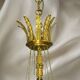 Grand Lustre en Bronze Doré style Directoire Dix Lumières Lucien Gau