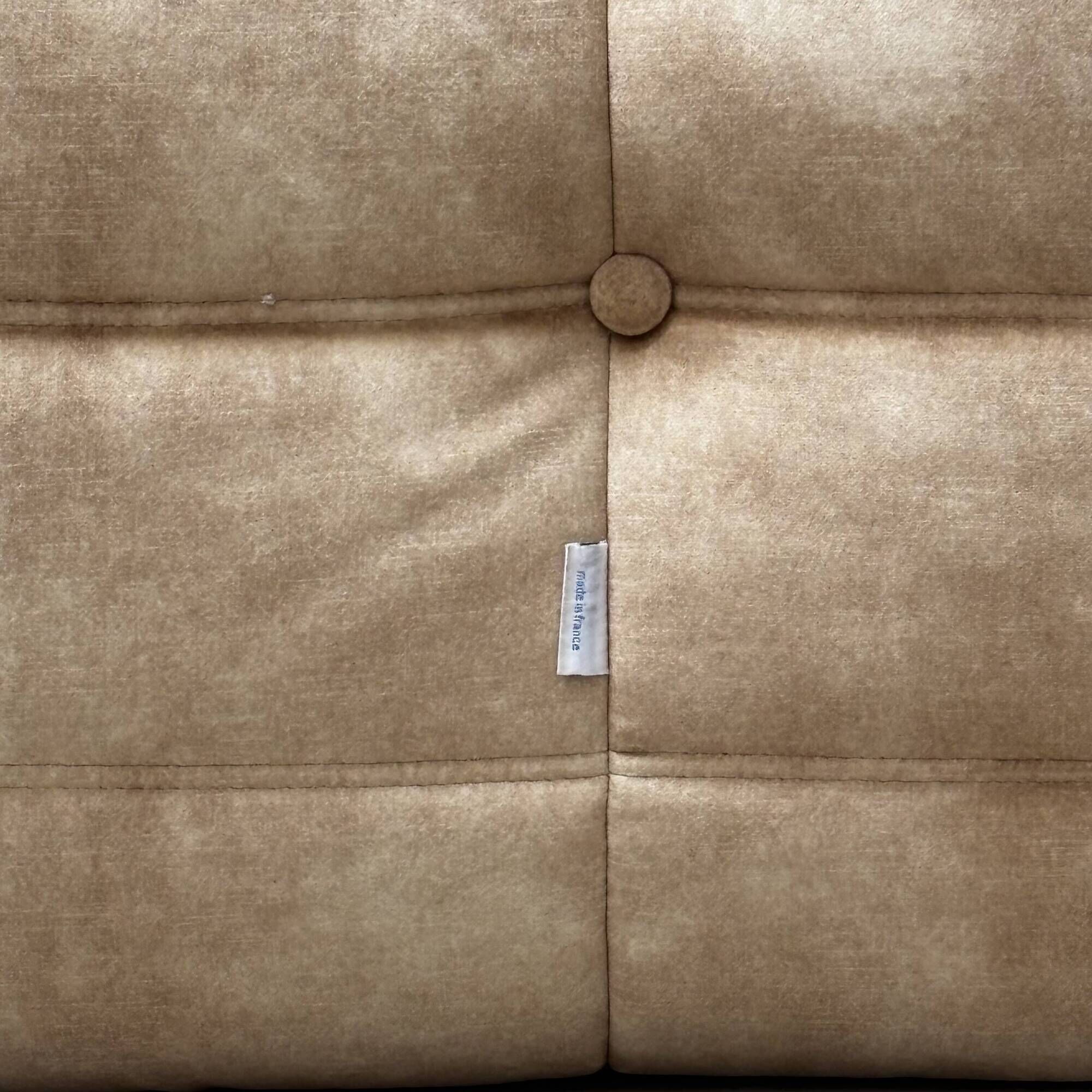 Amber beige Togo armchair by Michel Ducaroy for Ligne Roset.