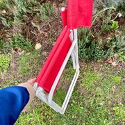 Vintage red folding chair