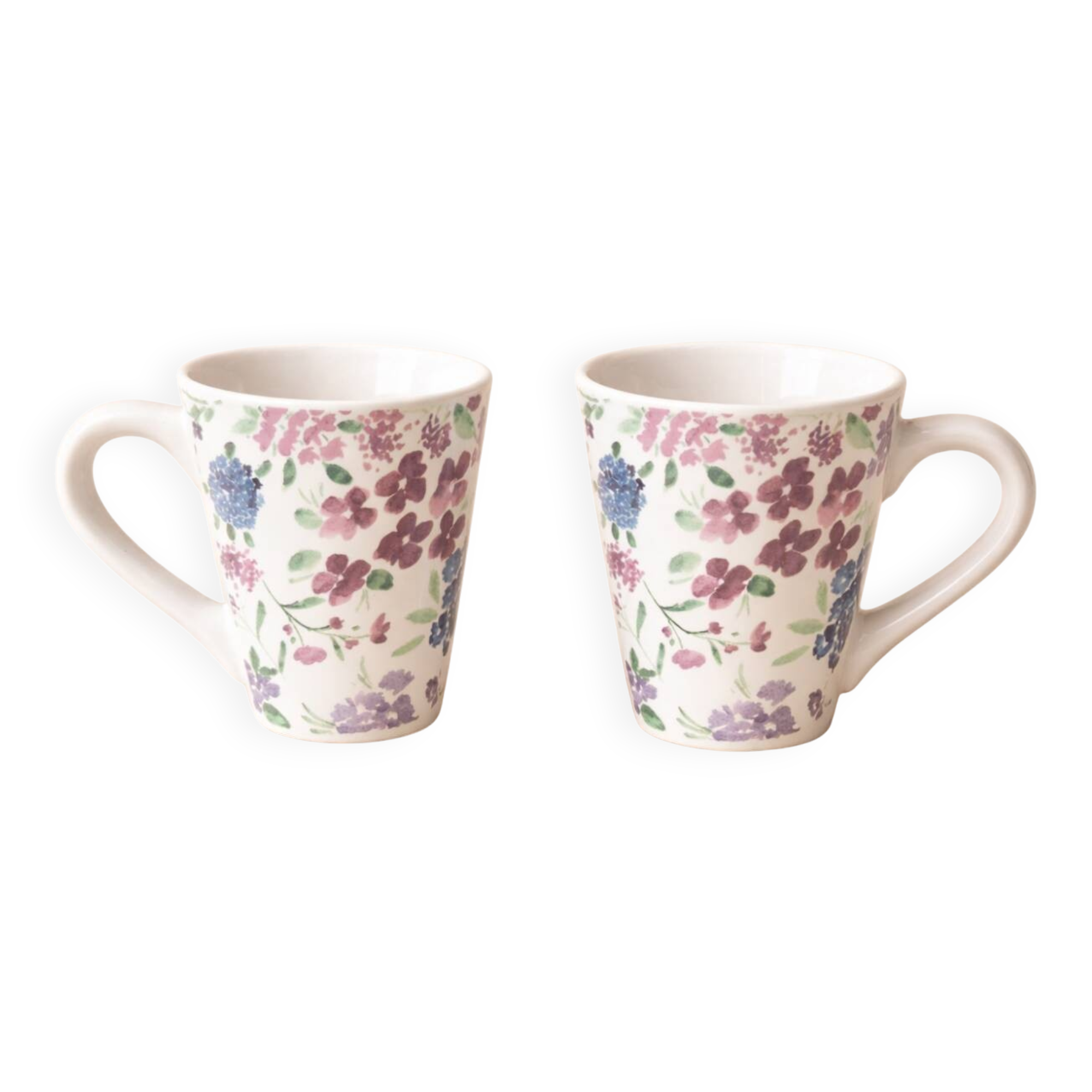 Pair of floral mugs – Country house spirit – New