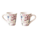 Paire de tasses fleuries – Esprit maison de campagne – Neuves