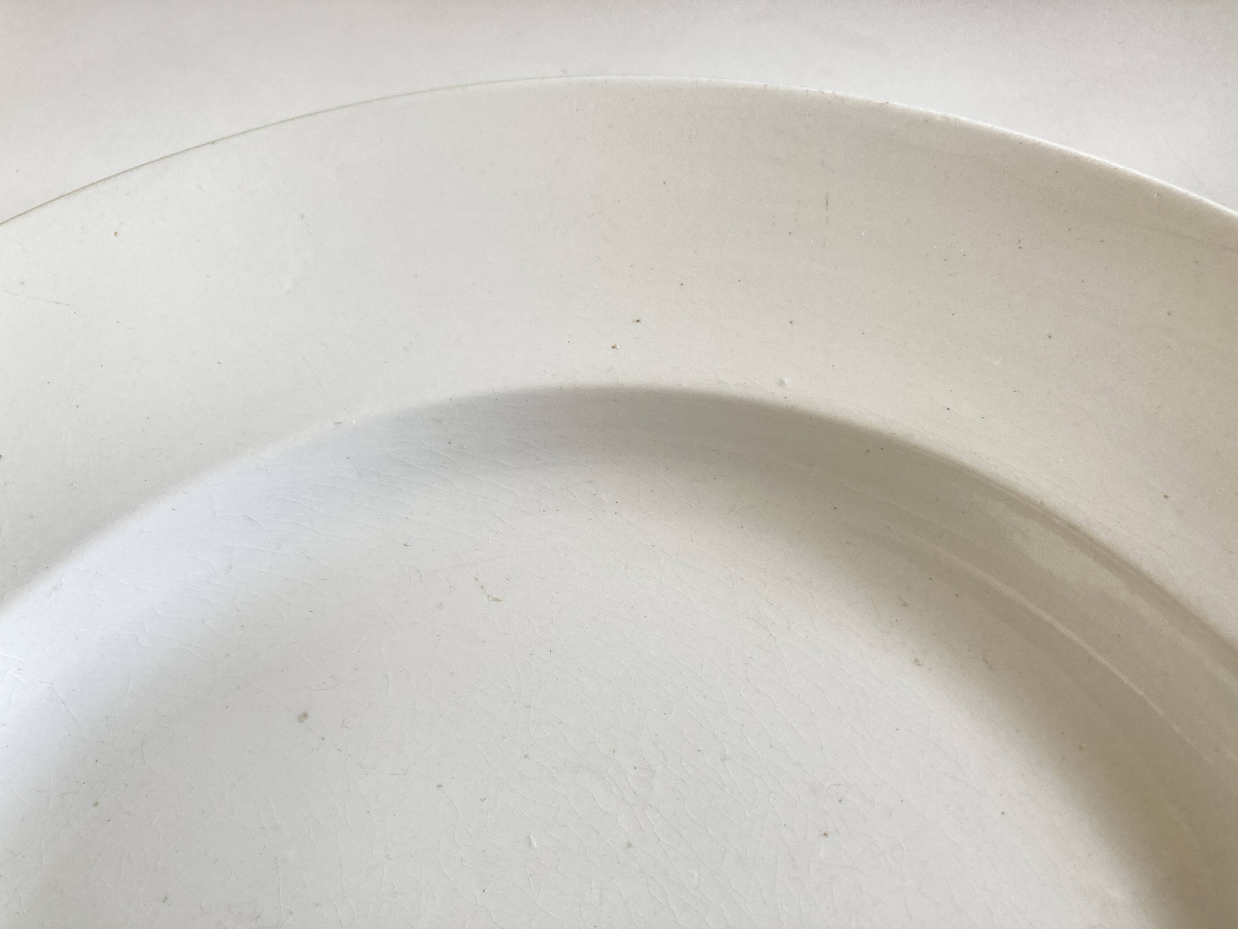 XXXL plate centrepiece Lunéville 1900 in white earthenware