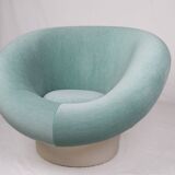 Krokus armchair in velvet by Lennart Bender for Ulferts AB, Sweden, 1970s