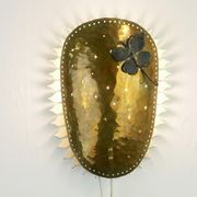 Mid century brass wall sconce