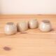 4 Gray sandstone candle holders