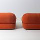 Pair of suède 'Sapporo' lounge chairs by Mobil Girgi, Italy 1970s