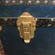 Large blue travel trunk