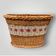 Old basket - wicker basket and woven scoubidou - 1960s