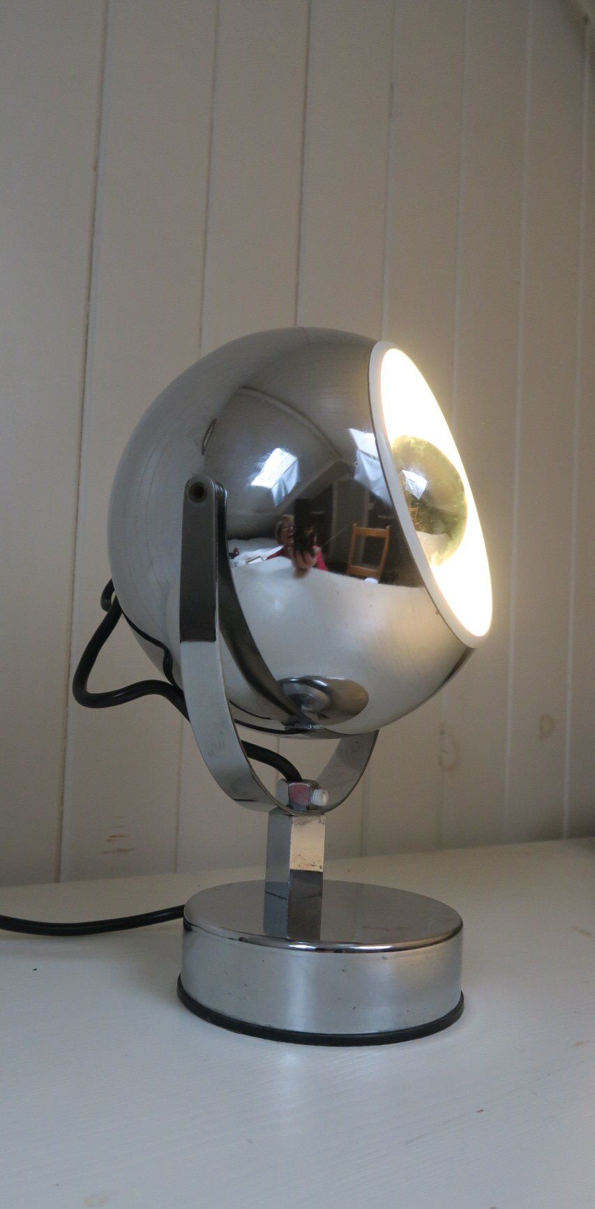 Chrome eye ball lamp