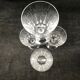 Set of four old vintage glass crystal walking glasses