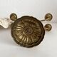 Chandelier bougeoir ancien en laiton 5 feux