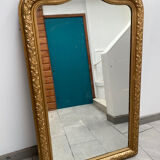 Large gilded patinated trumeau mirror
